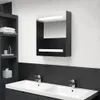 vidaXL LED kúpeľňová zrkadlová skrinka sivá 50x14x60 cm Náhľad obrázku produktu 2