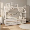 Homestyle4u dětská postel bílá 90x200cm domácí postel Náhled obrázku produktu 16