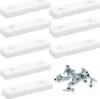 8x sossai Möbelgleiter in Weiß inkl. Schrauben 50x14x5mm Produktbild-Vorschau 1