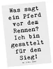 Mr. & Mrs. Panda Fotokarte Spruch Pferderennen Erfolg - Produktbild-Vorschau 1