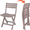 Chaise pliante en plastique 80 x 45 cm - marron - jardin et Voir les images du produit 2
