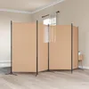 vidaXL Paravent 4 panneaux Beige 346 x 180 cm Tissu Voir les images du produit 2