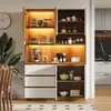 Merax : armoire de cuisine avec vitrine, éclairage LED, 3 Voir les images du produit 6