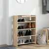 vidaXL Botník Sonoma dub 60x25x81 cm Materiál na bázi dřeva Náhled obrázku produktu 3
