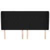 The Living Store Kopfteil mit Ohren Schwarz 203x23x118/128 Produktbild-Vorschau 4