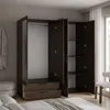 Armoire LORI avec miroir, 181 cm, étagères et penderie, de Voir les images du produit 5