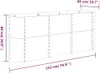 vidaXL Hochbeet Verzinkter Stahl 152x40x68 cm Anthrazit Produktbild-Vorschau 6