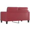 vidaXL divano a 2 posti rosso vino 140 cm in Pelle finta Anteprima dell’immagine prodotto 5