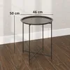 Outsunny Beistelltisch klappbar Gartentisch Ø46 x 53 cm Produktbild-Vorschau 3