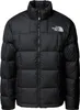 A black puffer jacket with a zipper and a stand-up collar, displayed against a white background. Produktbild-Vorschau