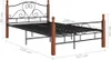 vidaXL Postelový rošt černý kov 120x200 cm Náhled obrázku produktu 6