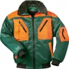 A green and orange bomber jacket with a fur collar. Náhľad obrázku produktu