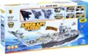 The image shows the packaging of a toy aircraft carrier set, featuring illustrations of the toy and its components. Náhľad obrázku produktu