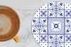KitchenYeah® Skleněné podtácky Kulatá sada 6 dlaždic - vzor Náhled obrázku produktu 3