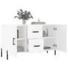 vidaXL Kredens biały 100x36x60 cm Materiał drewnopochodny Podgląd zdjęcia produktu 4