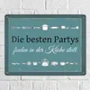 Metallschild XL mit Spruch: Die besten Partys finden ... Produktbild-Vorschau 2