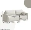 Sofa mit Schlaffunktion - Creme - Leicht zu Reinigen - mit Produktbild-Vorschau 2