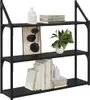vidaXL Wandregal Schwarz Eichen-Optik 80 x 21 x 78,5 cm Produktbild-Vorschau 1