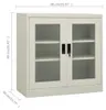 vidaXL Armadio per ufficio grigio chiaro 90x40x90 cm Anteprima dell’immagine prodotto 7