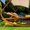 di volio Sonnenliege mit Dach Pionza - beige, Doppelliege Produktbild-Vorschau 3