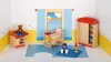 goki 51905 Puppenmöbel Kinderzimmer, rot/blau/natur (1 Set) Produktbild-Vorschau 2