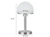 Tischleuchte JOOST II Silber & Glas Weiß Höhe 39cm Produktbild-Vorschau 3