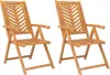 vidaXL Sedie da giardino regolabili 2 pz. Legno massiccio Anteprima dell’immagine prodotto 3