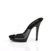 LIP-101 Damen Slipper von Fabulicious, Transparent Schwarz Produktbild-Vorschau 3