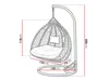 A line drawing of a hanging chair with dimensions indicated. Náhled obrázku produktu