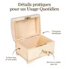 Creative Deco Boîte à Bijoux en Bois 10,6x7,5x7,5cm Coffret Voir les images du produit 6