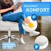 TRESKO® Taboret obrotowy z oparciem 150 kg Beżowy | Taboret Podgląd zdjęcia produktu 3