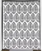 A close-up view of a white box with a repeating pattern of black leaf outlines. Produktbild-Vorschau