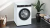 Siemens iQ500, Waschmaschine, Frontlader, 9 kg, 1400 U/min. WG44G21G0 Schrägansicht geschlossen Produktbild-Vorschau