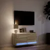 vidaXL TV-Wandschrank mit LED-Beleuchtung Sonoma-Eiche Produktbild-Vorschau 5