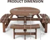 KOMFOTTEU Gartentischset für 8 Personen, Picknicktisch Set Produktbild-Vorschau 6
