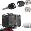 A motorcycle top case with keys and lock cylinders. Produktbild-Vorschau