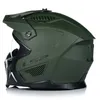 A green modular motorcycle helmet shown from the side. Anteprima dell’immagine prodotto
