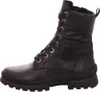 A black leather lace-up boot shown from the side against a white background. Produktbild-Vorschau