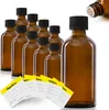 10 x 100ml Tröpfler-Flasche, Braunglas, schwarzer Deckel Produktbild-Vorschau 1