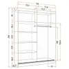 Skříň s posuvnými dveřmi 150 cm Kašmír/Kašmír se zrcadlem Náhled obrázku produktu 7