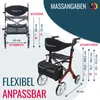 Bescomedical Leichtgewicht-Rollator Carbon - Bordeauxrot - Produktbild-Vorschau 5