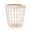 A gold wire side table with a round top, shown against a white background. Produktbild-Vorschau
