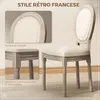 Set aus 2 Vintage-Retro-Holzstš¹hlen mit Stoffbezug, 49 x Produktbild-Vorschau 6