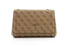 GUESS Damen Schultertasche Noelle Latte Logo/Brown : Produktbild-Vorschau 1