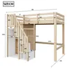 OKWISH Lit Mezzanine 90x200 cm avec Échelle Sécurisée et Voir les images du produit 6