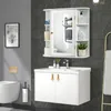 A modern bathroom vanity with a medicine cabinet and sink. Produktbild-Vorschau
