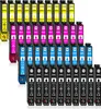 A collection of printer ink cartridges arranged in rows. Produktbild-Vorschau