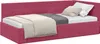 vidaXL Eckbettgestell mit Kopfteil Weinrot 100 cm x 200 cm Produktbild-Vorschau 1