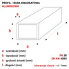 GAL-INDUSTRIAL | Rura kwadratowa aluminiowa - 30x30x2 mm - Podgląd zdjęcia produktu 2