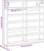 vidaXL Vitrine Schwarz Eichen-Optik 60 x 8,5 x 58 cm Produktbild-Vorschau 8